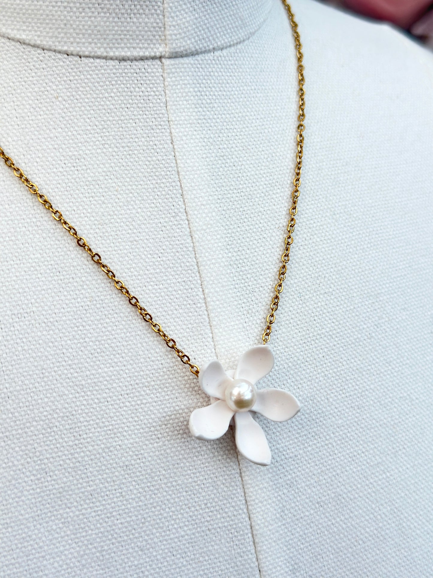 Dainty Sampaguita Pearl Necklace with Freshwater Pearl Centre