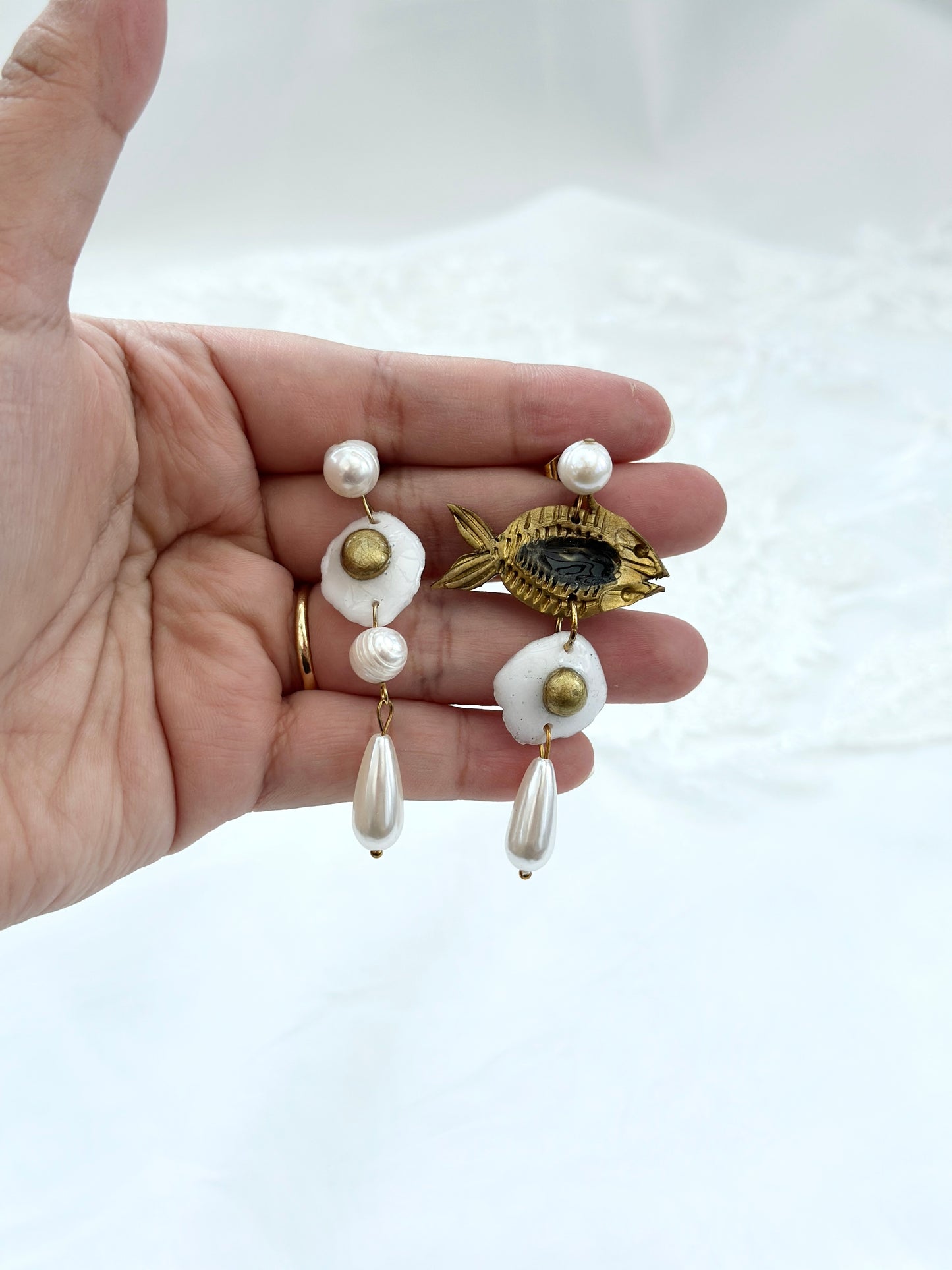 Mismatched Bangus Earrings