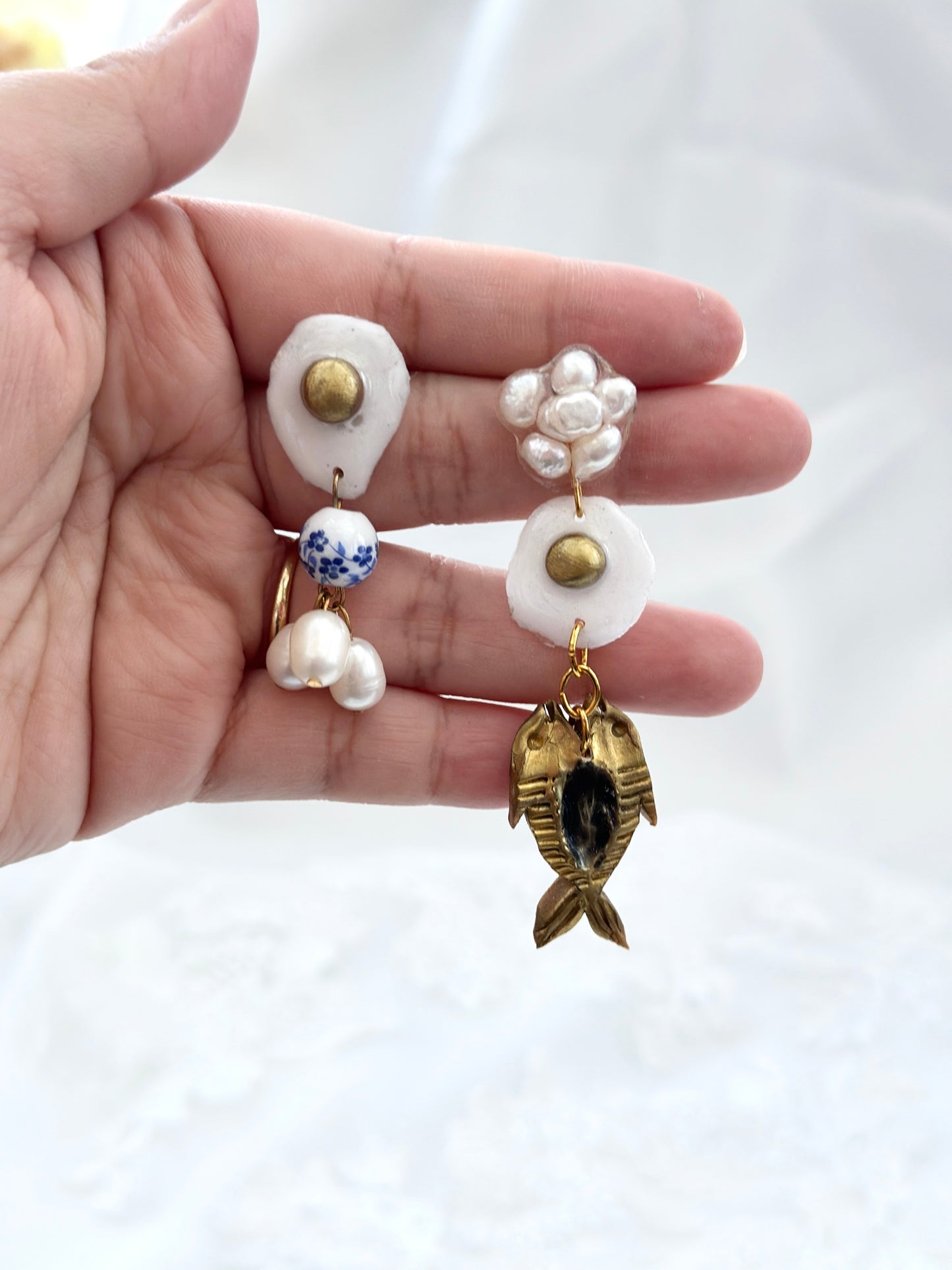 Mismatched Bangus Earrings