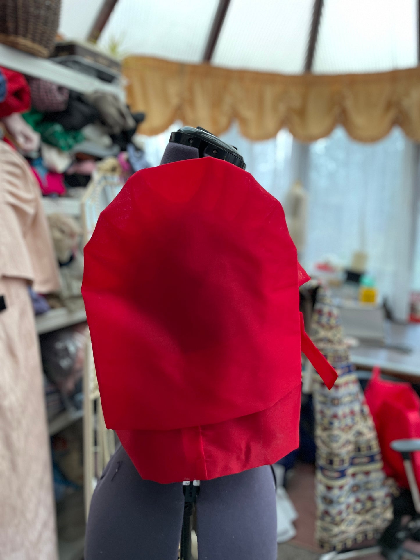 Malambing in Red 2 bow front Filipiniana Top