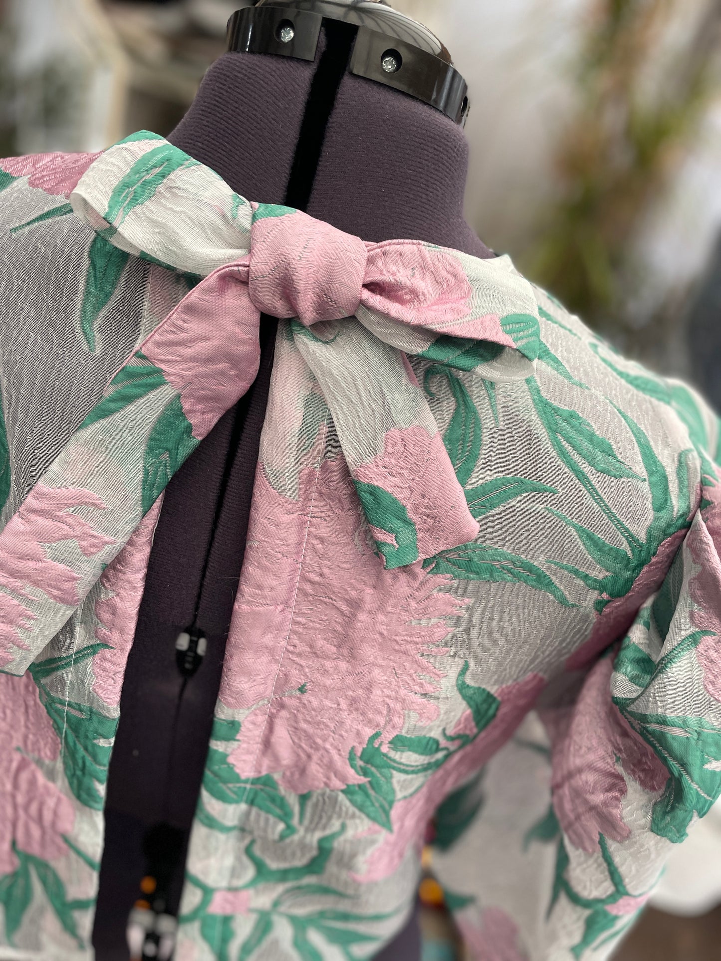 Kagalang-galang in Rosas Tie Back Camisa Filipiniana Top