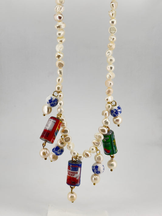 De Lata Trio Pearl Choker Necklace