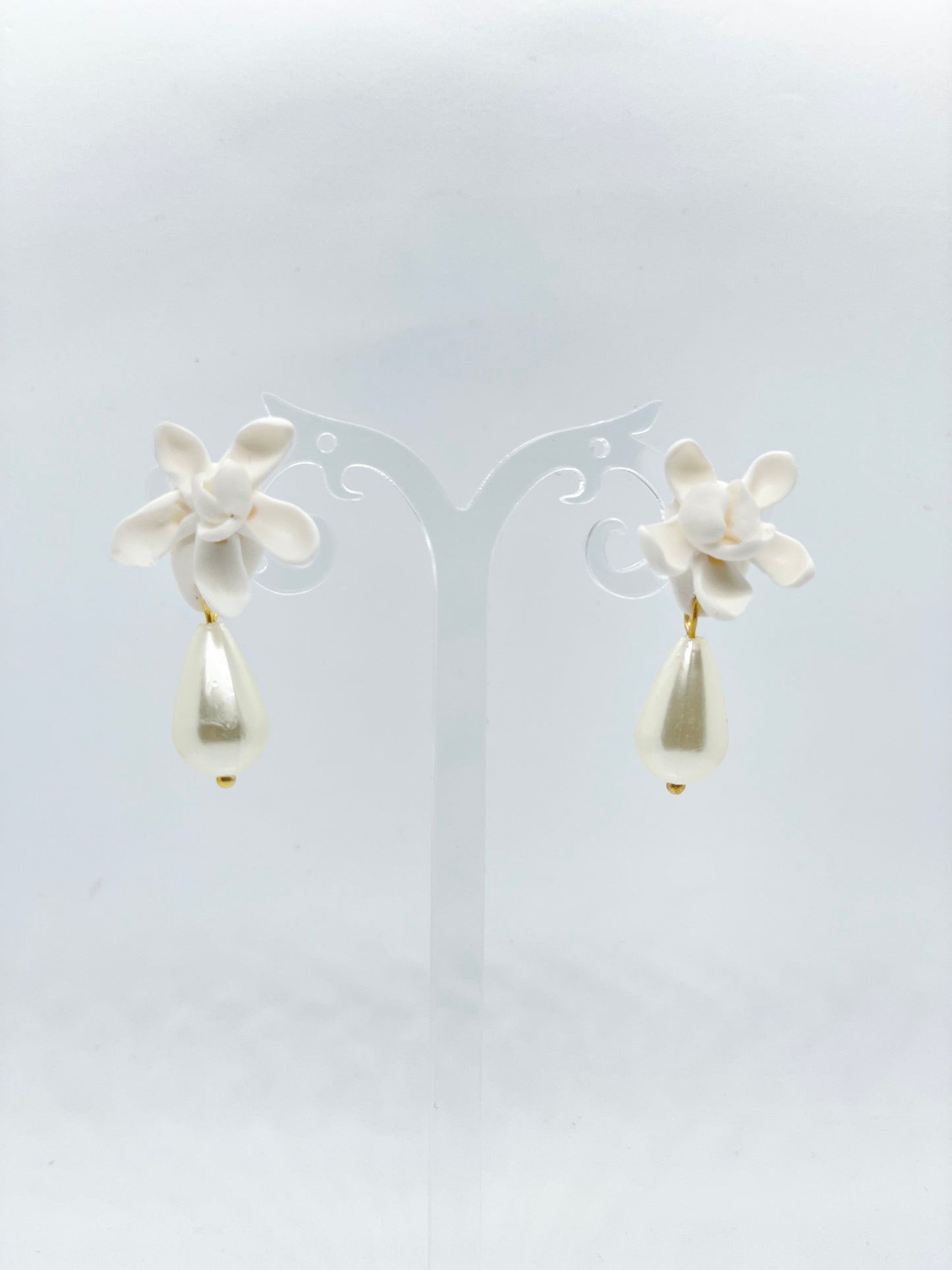 Mini Sampaguita Drop Pearl Earrings