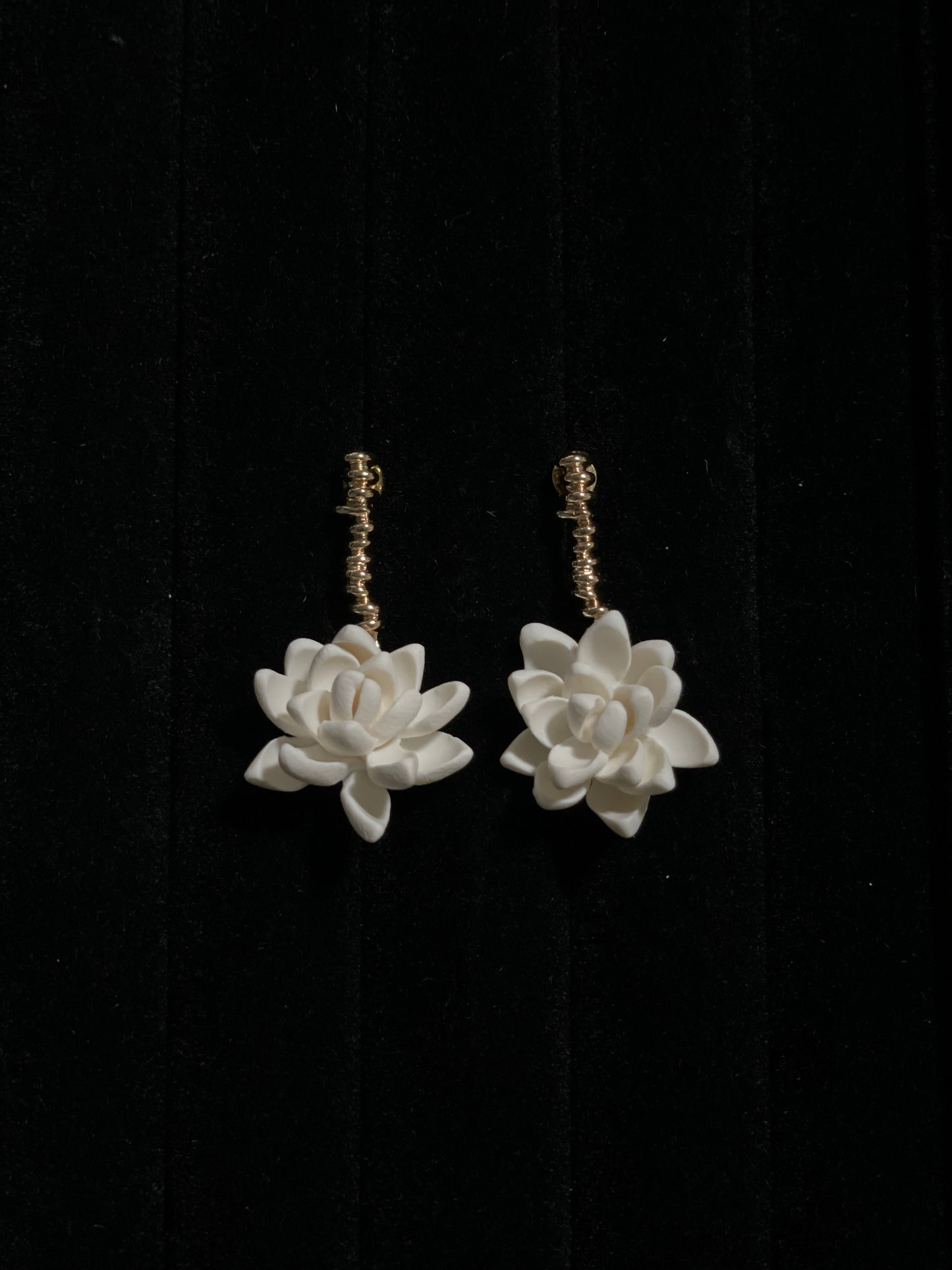 Gold Knotted Twig Classic Sampaguita Stud Earrings