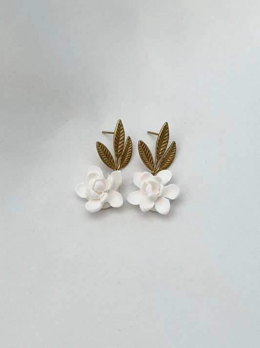Sampaguita Leaf Drop Stud