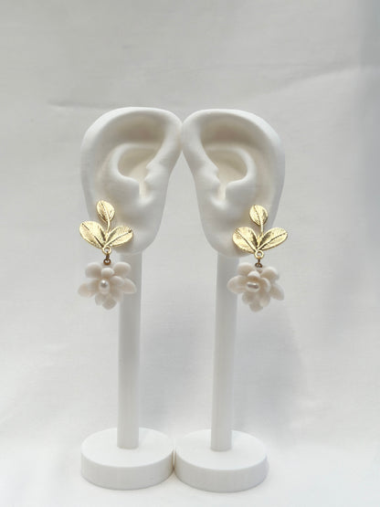 Sampaguita Leaf Drop Stud