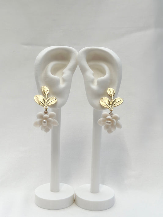 Sampaguita Leaf Drop Stud