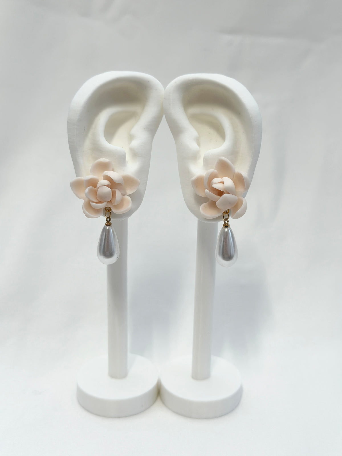 Sampaguita Faux Tear Drop Pearl Dangle Earrings
