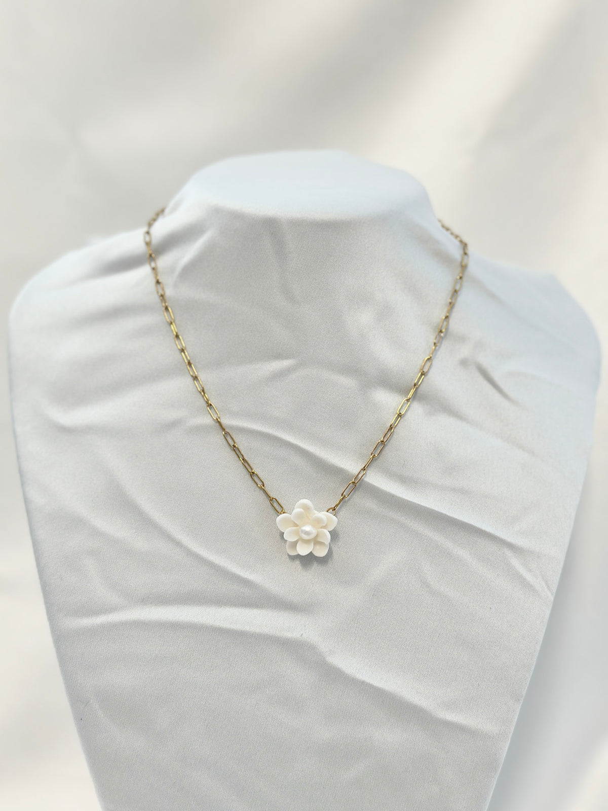 Sampaguita Paper Clip Chain Necklace