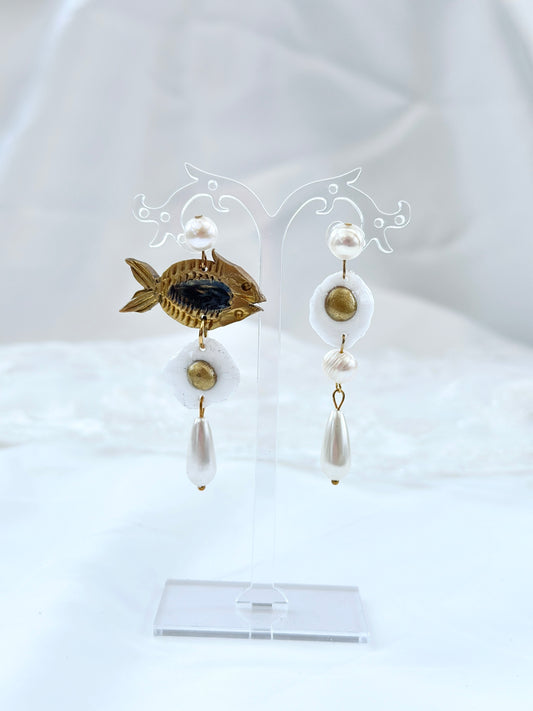 Mismatched Bangus Earrings