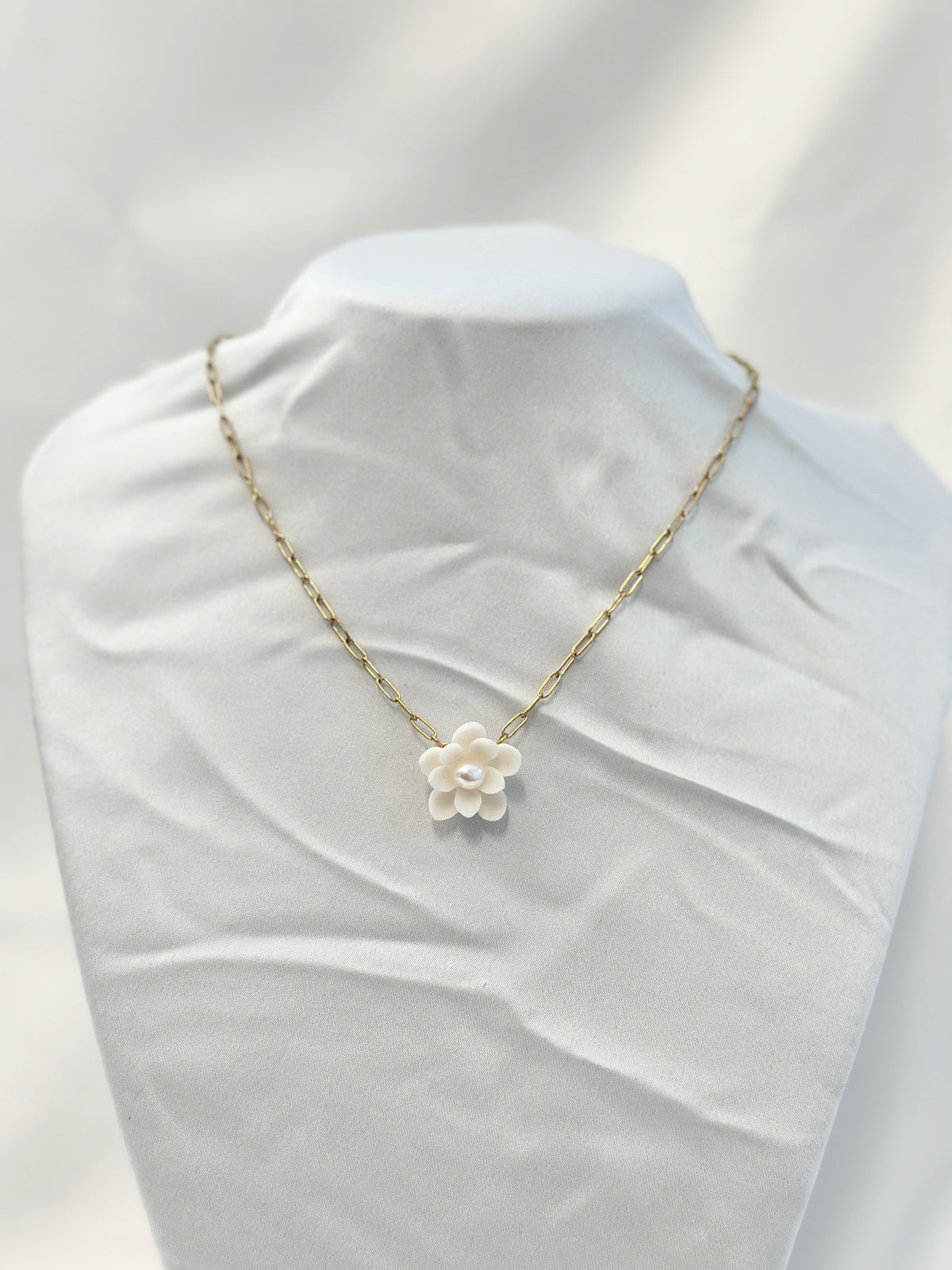 Sampaguita Paper Clip Chain Necklace