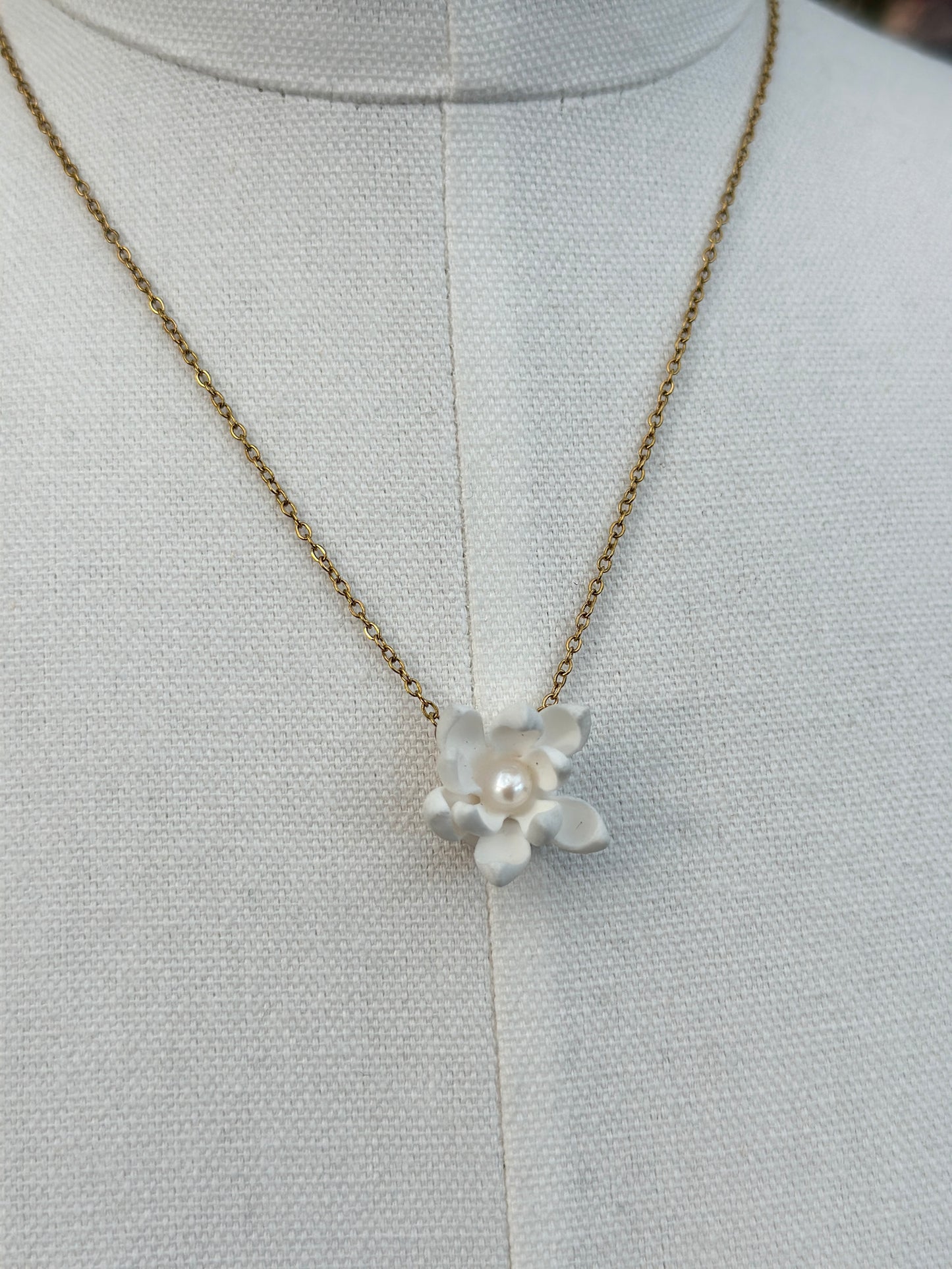 Dainty Sampaguita Pearl Necklace with Freshwater Pearl Centre