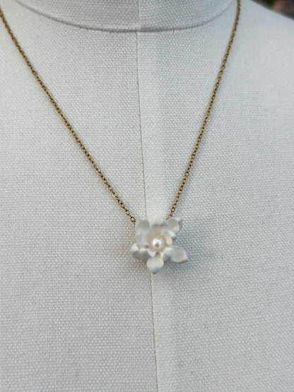 Dainty Sampaguita Pearl Necklace with Freshwater Pearl Centre