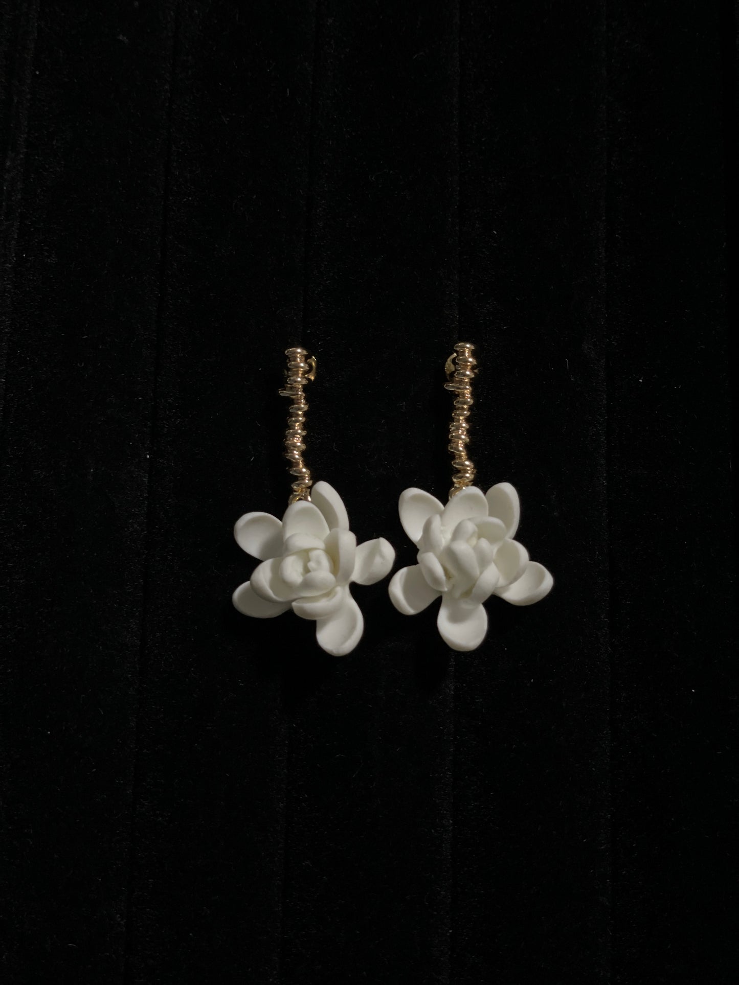 Gold Knotted Twig Classic Sampaguita Stud Earrings