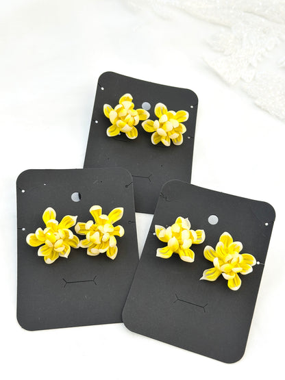Yellow Sampaguita Studs
