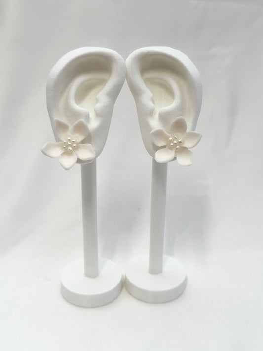 Sampaguita Stud with Seed Pearls
