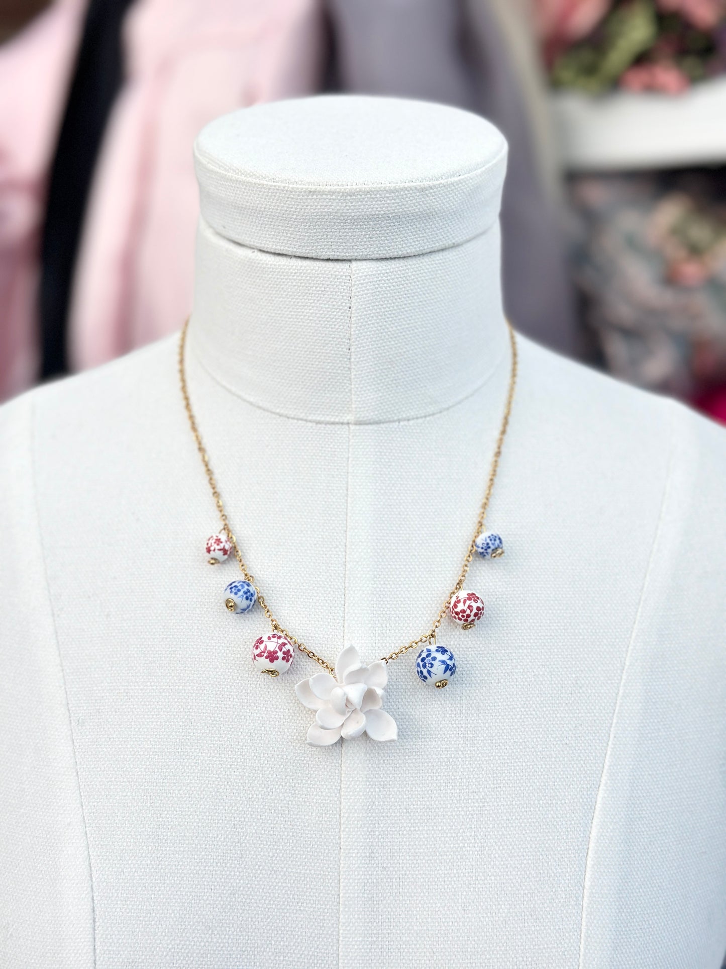 Sampaguita with Porcelain Beads