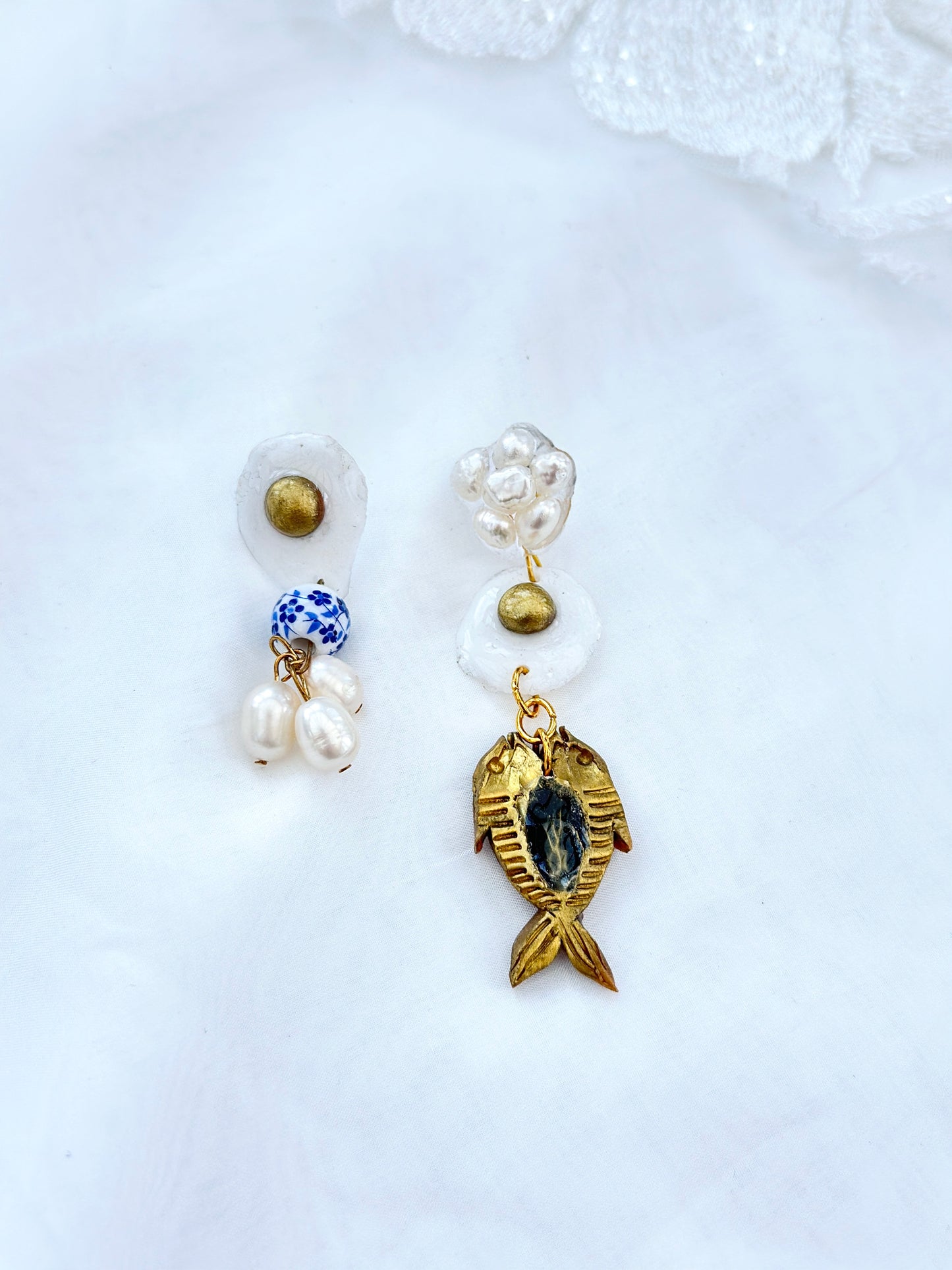 Mismatched Bangus Earrings