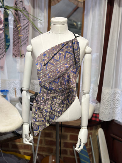 Asymmetrical Pleated Top