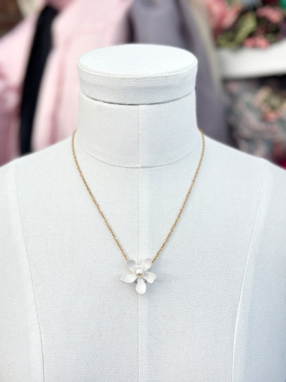 Dainty Sampaguita Pearl Necklace with Freshwater Pearl Centre