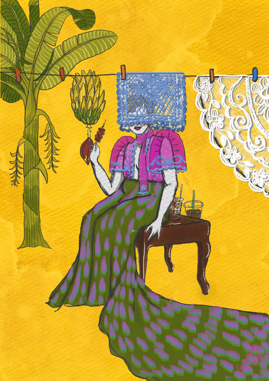 Merienda and Labada (Snacks and Laundry) Art Print