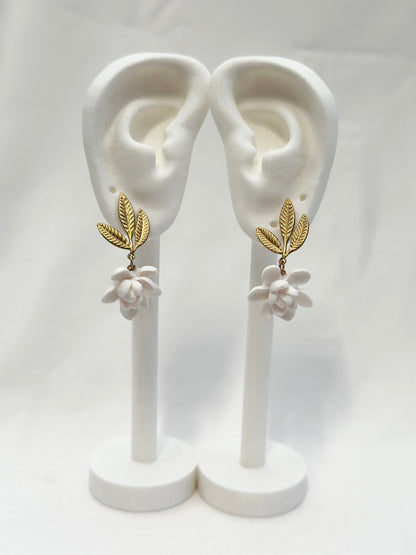 Sampaguita Leaf Drop Stud