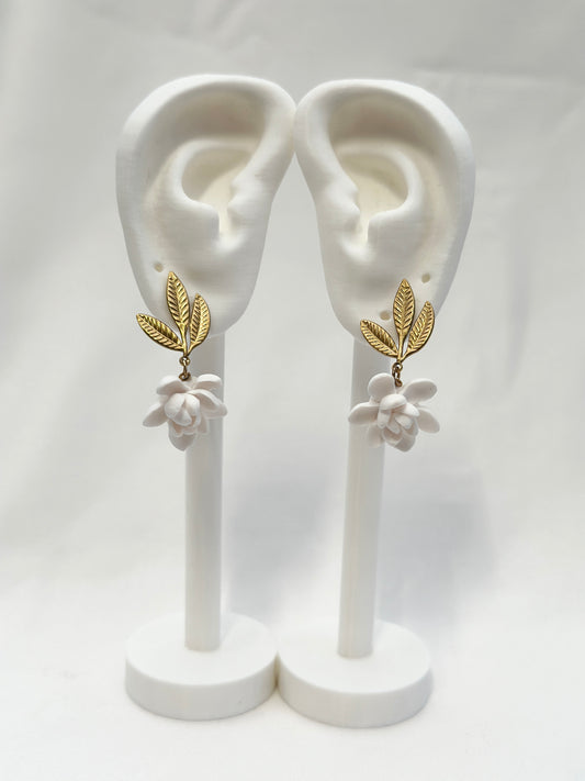 Sampaguita Leaf Drop Stud