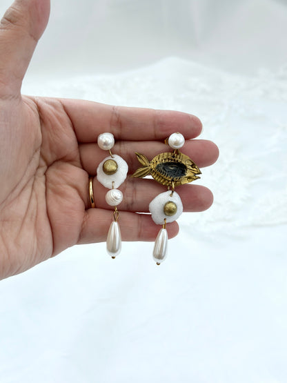 Mismatched Bangus Earrings
