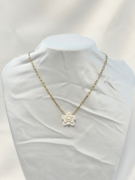 Sampaguita Paper Clip Chain Necklace