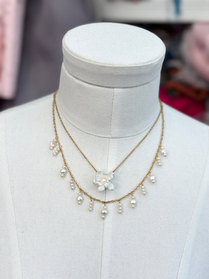 Dainty Baroque Pearl Rain Necklace