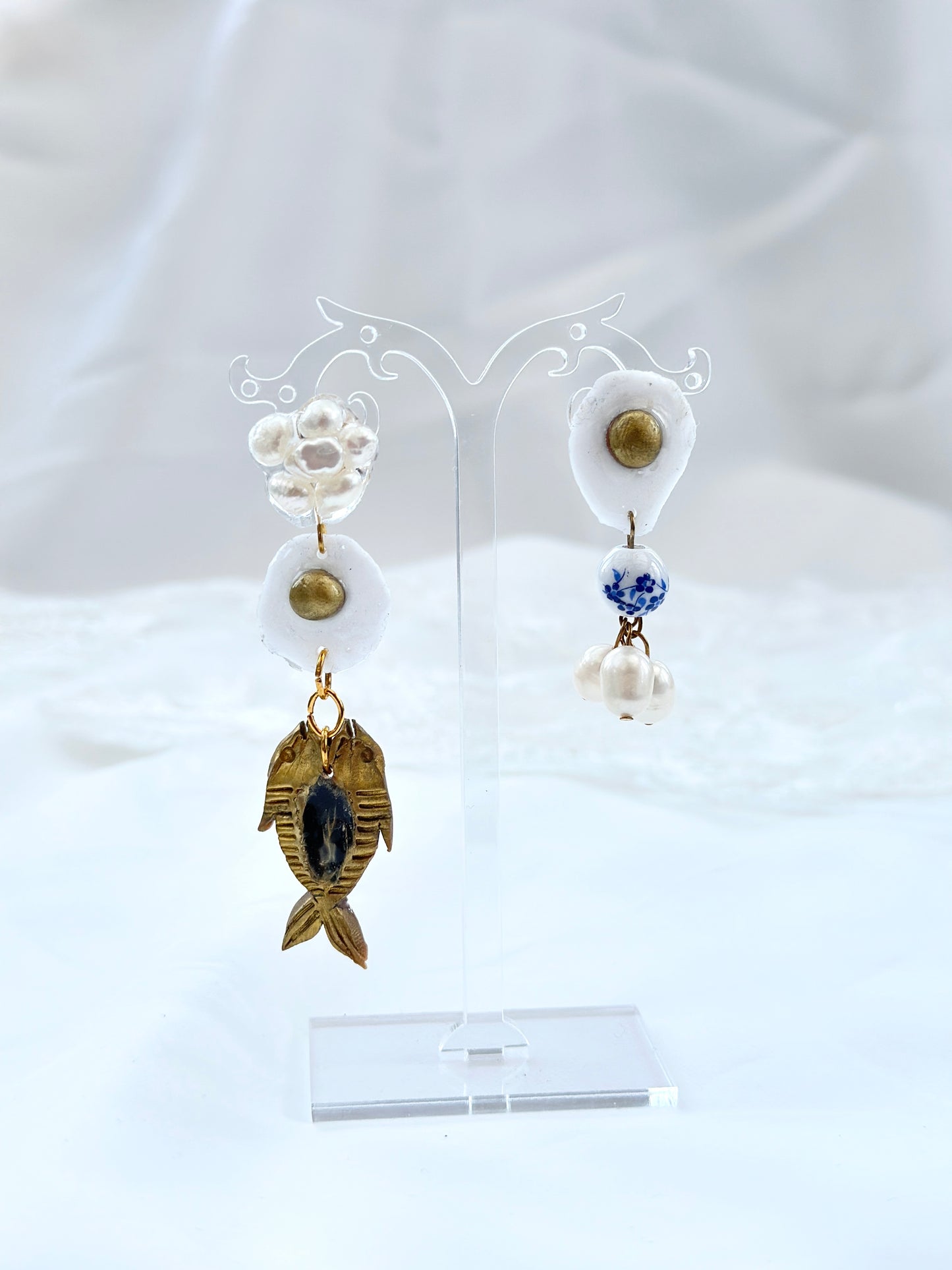 Mismatched Bangus Earrings