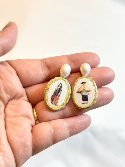 Pilipina and Manong with Coat and Salacot