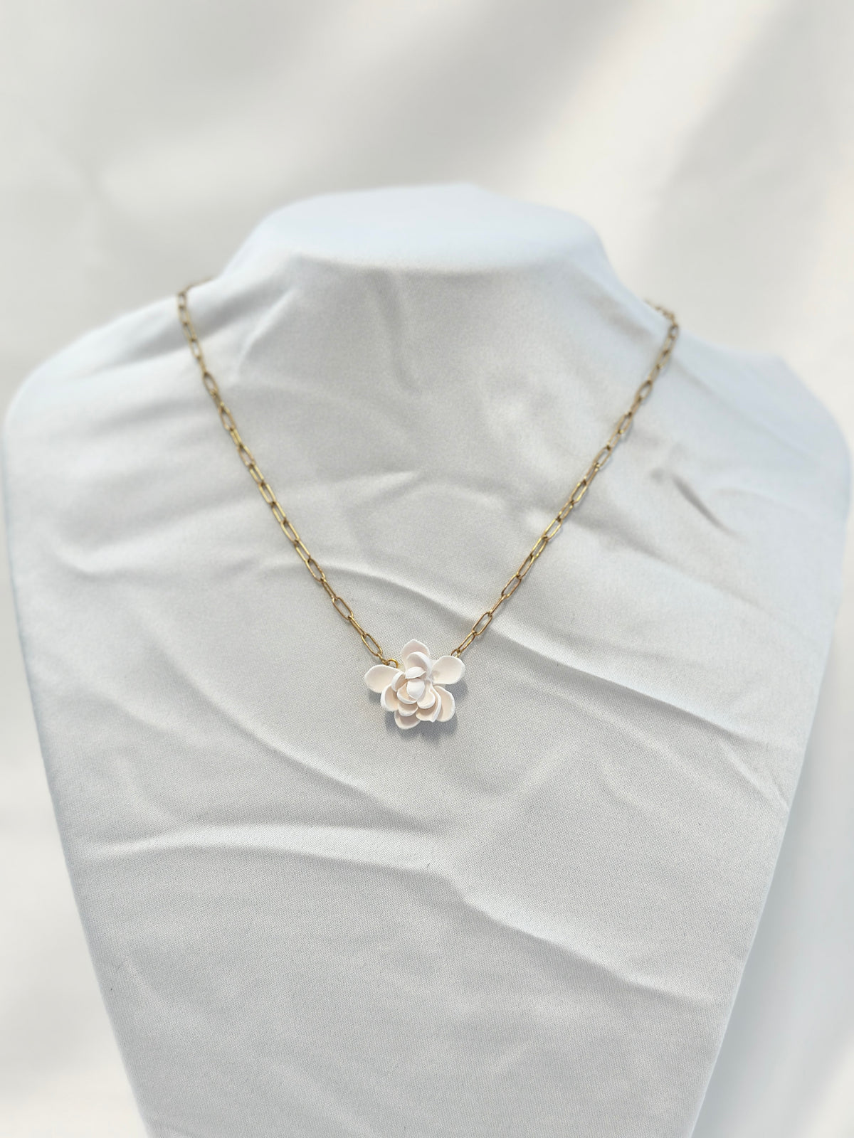 Sampaguita Paper Clip Chain Necklace