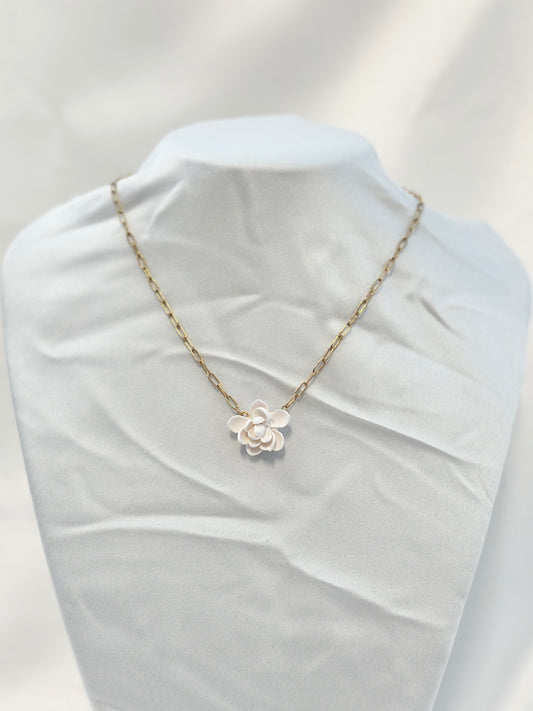 Sampaguita Paper Clip Chain Necklace