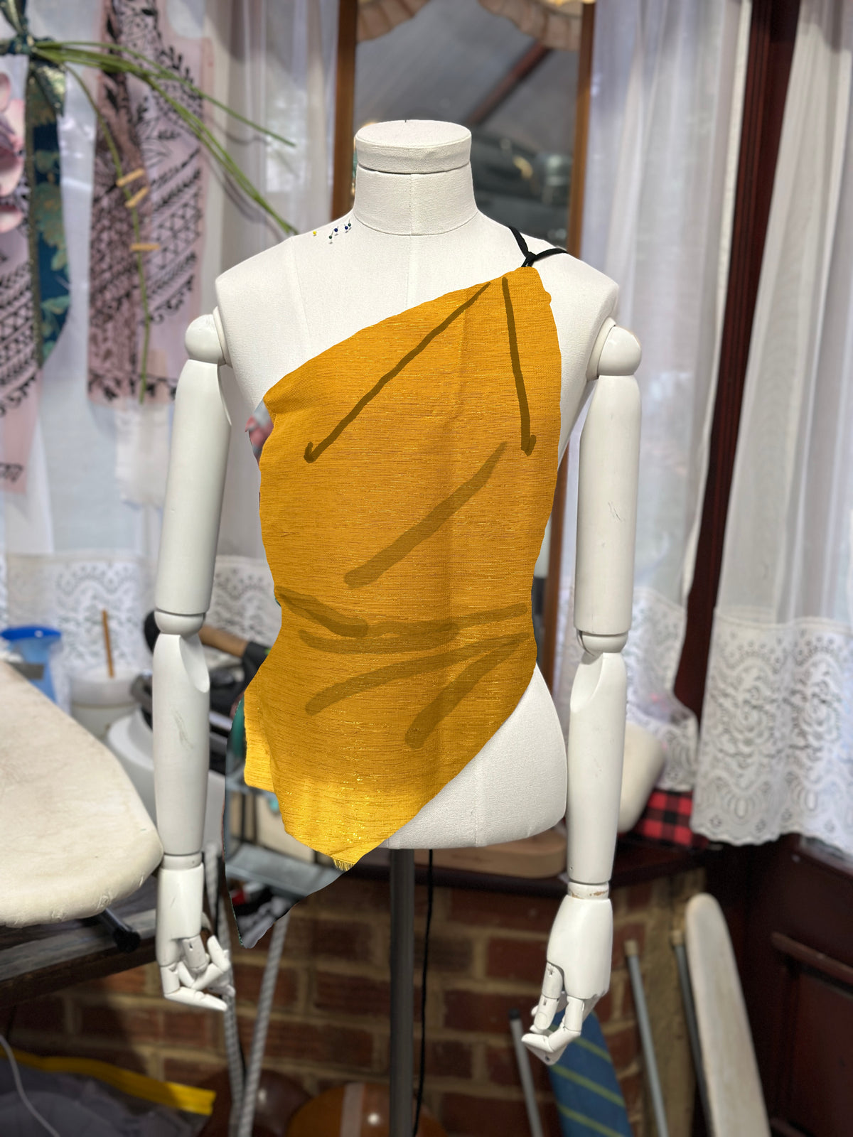 Asymmetrical Pleated Top