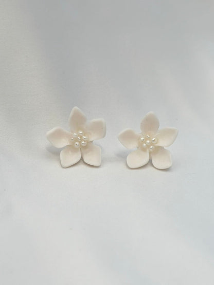 Sampaguita Stud with Seed Pearls