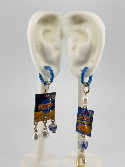 Piattos Mr. Chips Mismatched Hoop Earrings