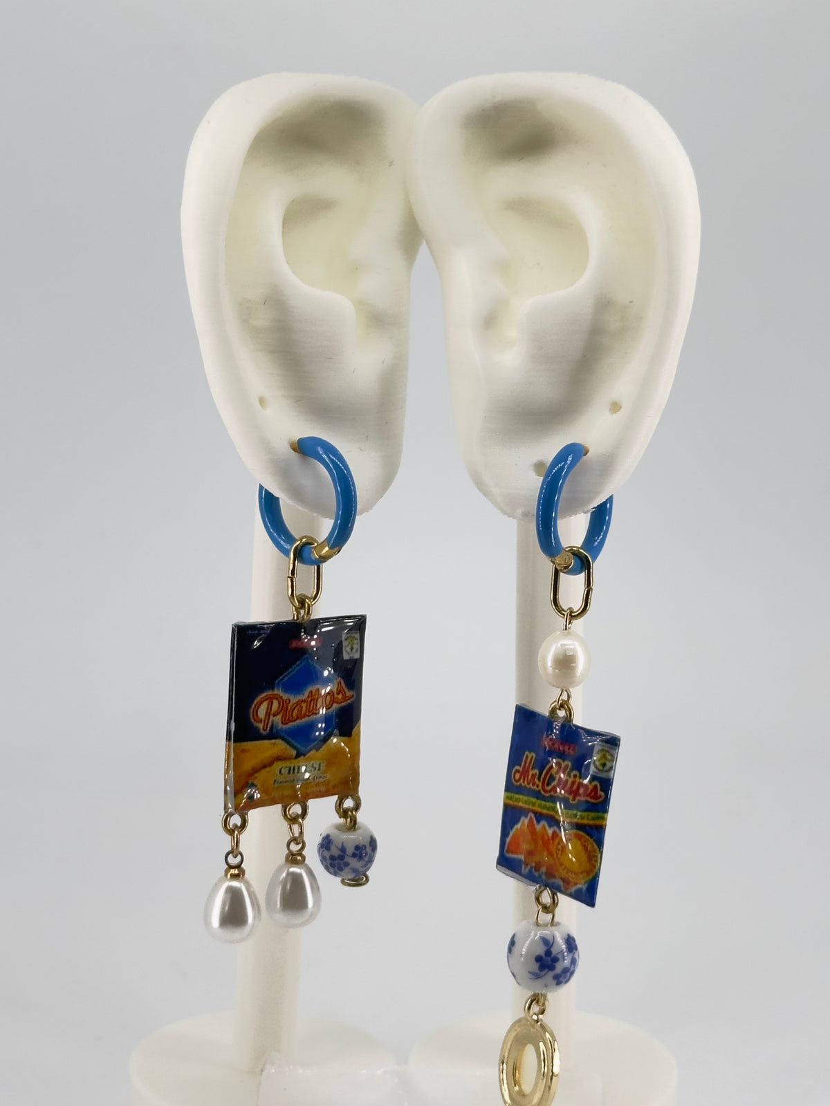 Piattos Mr. Chips Mismatched Hoop Earrings