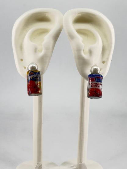 Corned Beef De Lata Pearl Studs