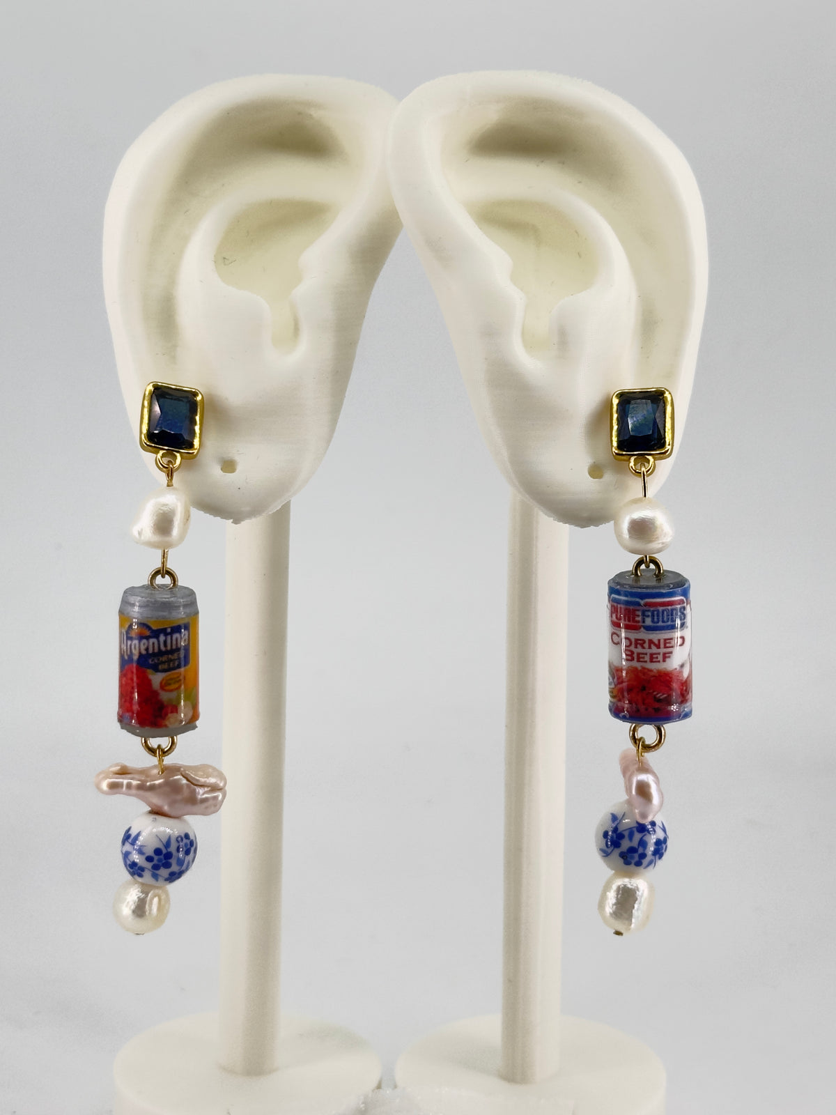 Corned Beef Dangling Earrings