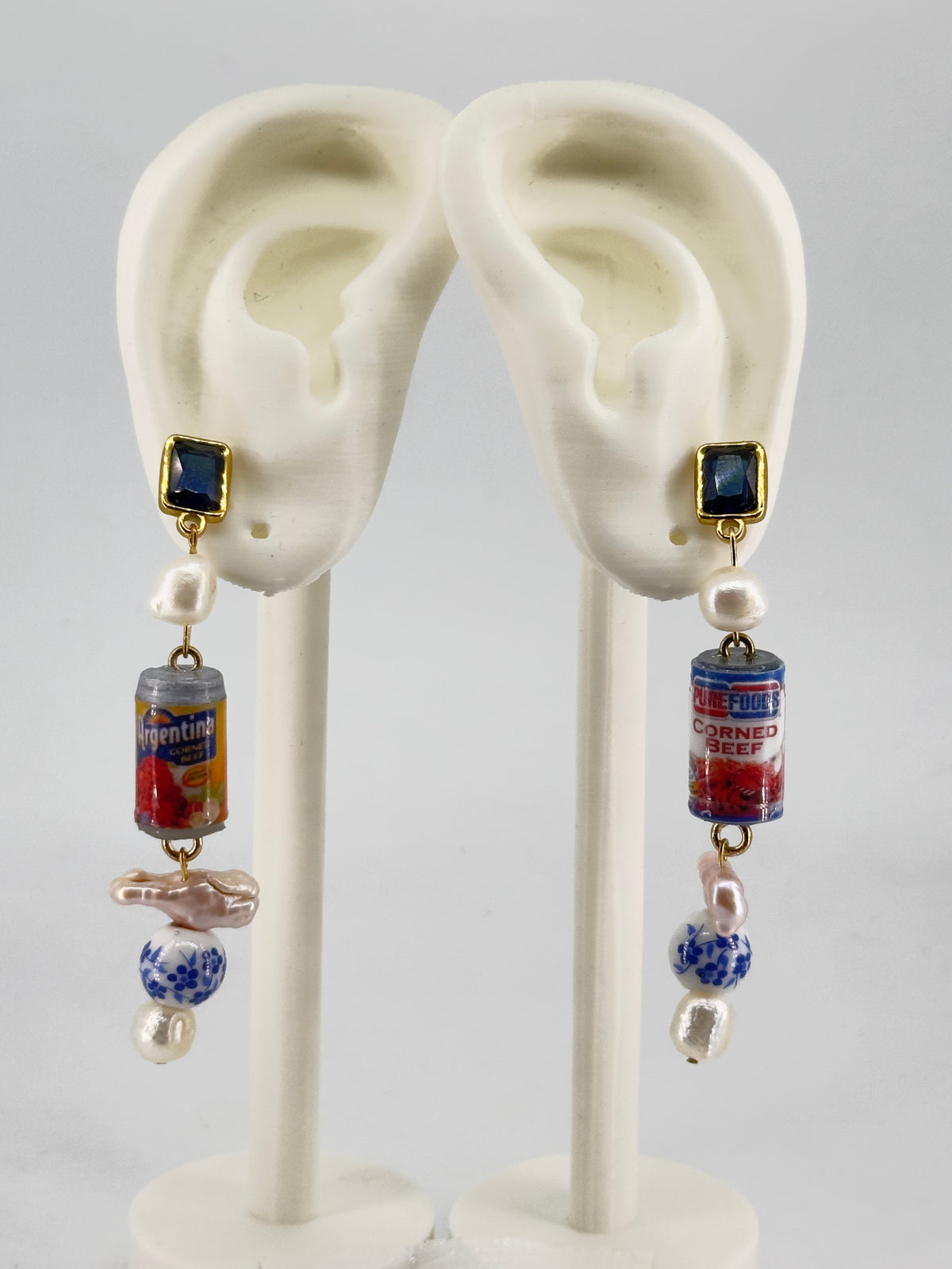 Corned Beef Dangling Earrings