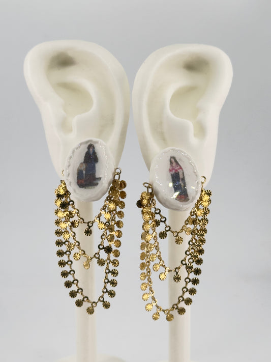 Nagluluksa(Mourning) Chandelier Studs