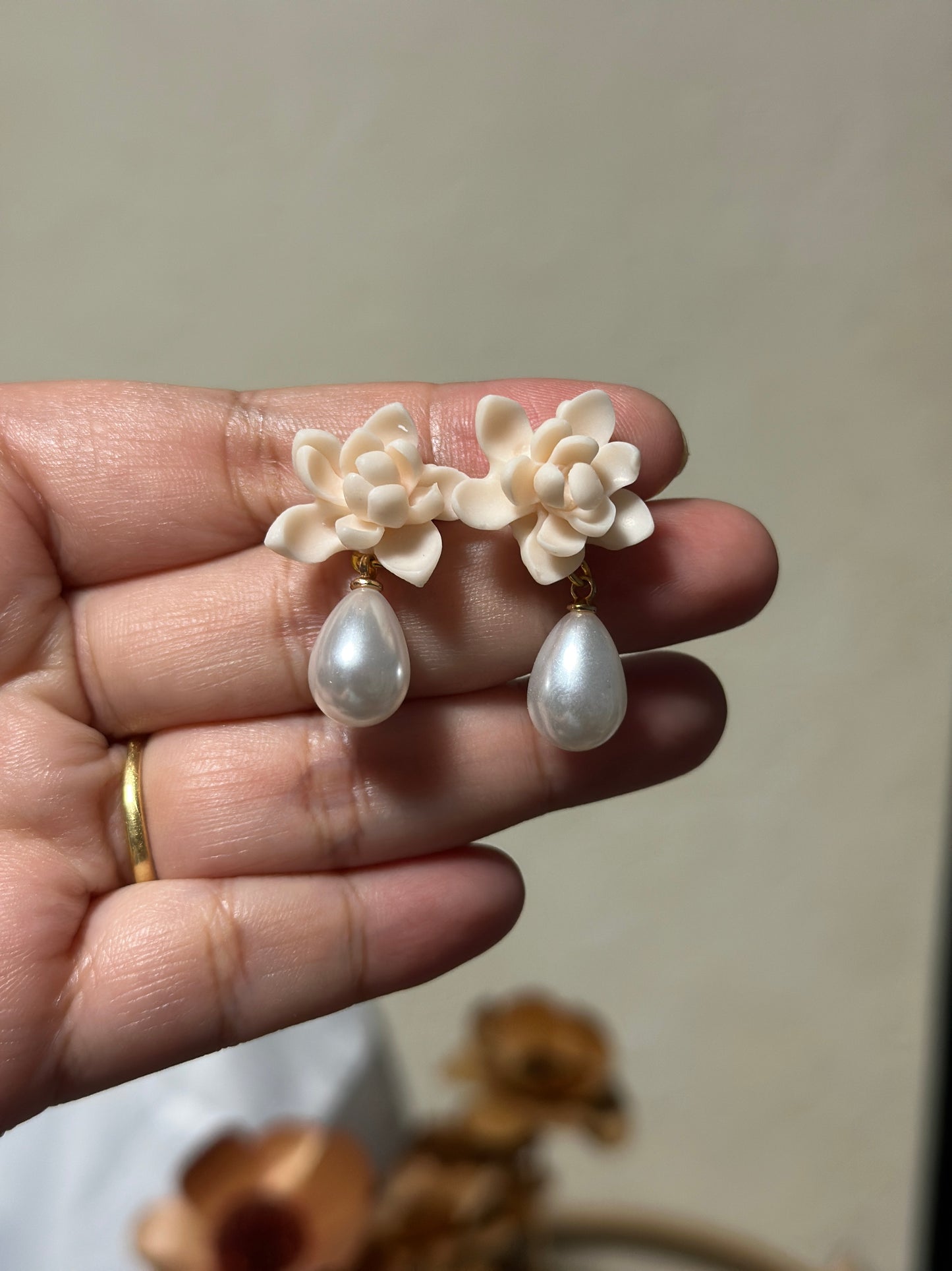 Offwhite Sampaguita Faux Pearl Drops