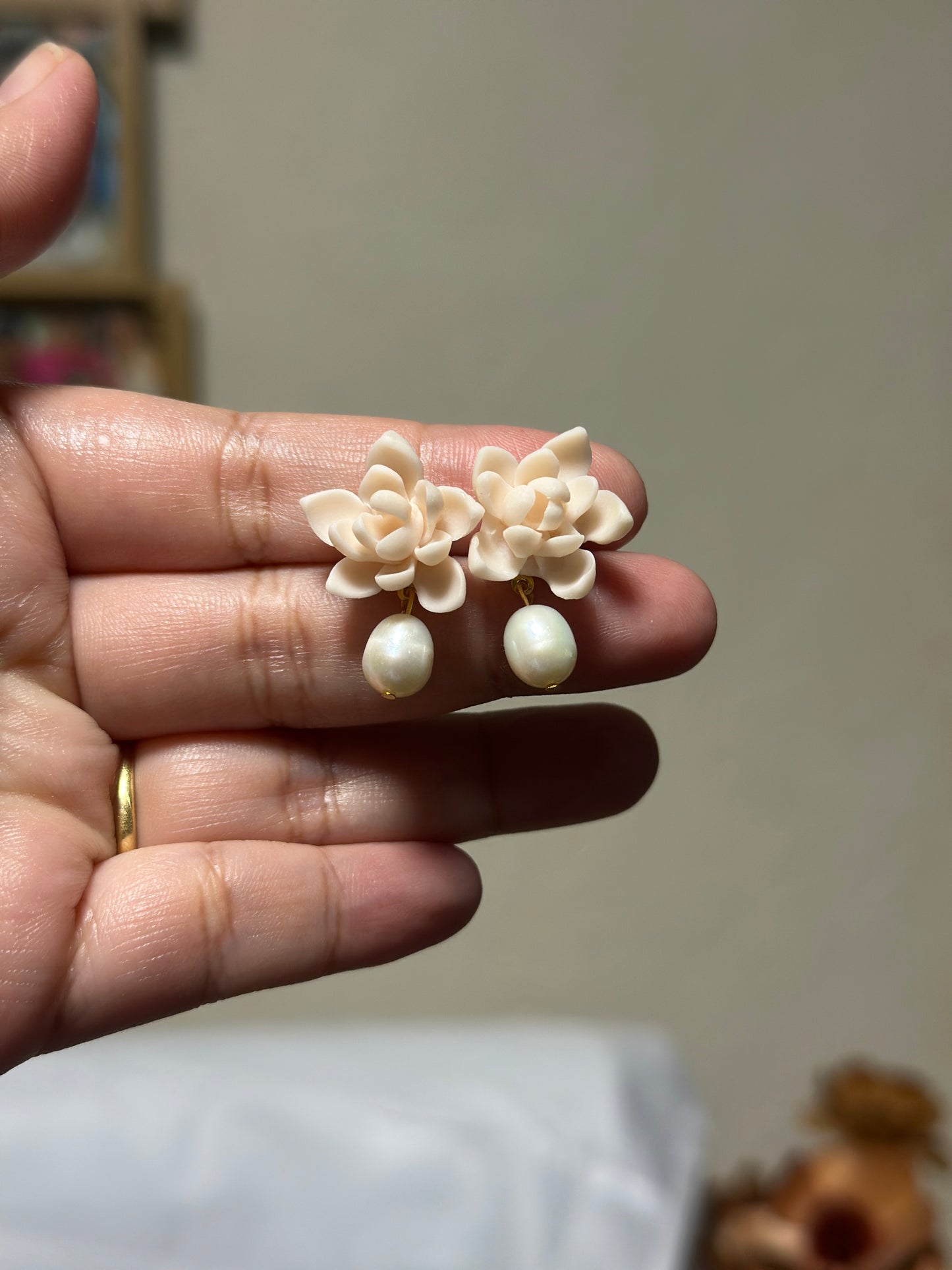 Off White Sampaguita Freshwater Pearl Drop