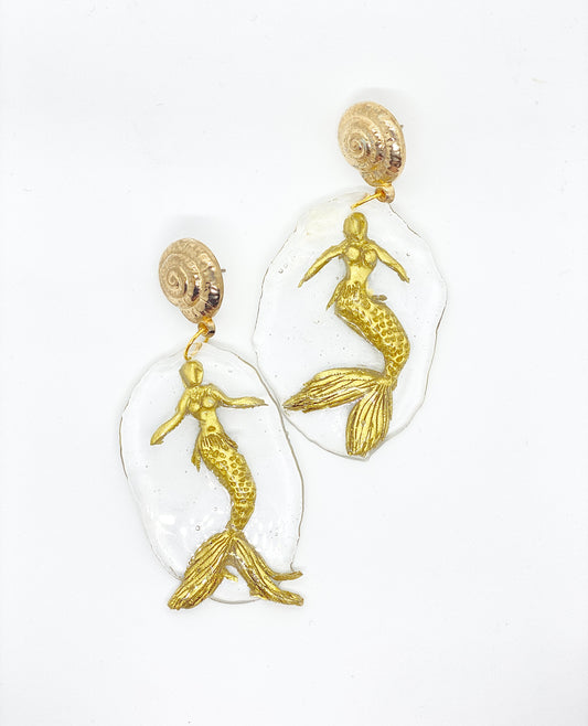 Gold Mermaid Earrings