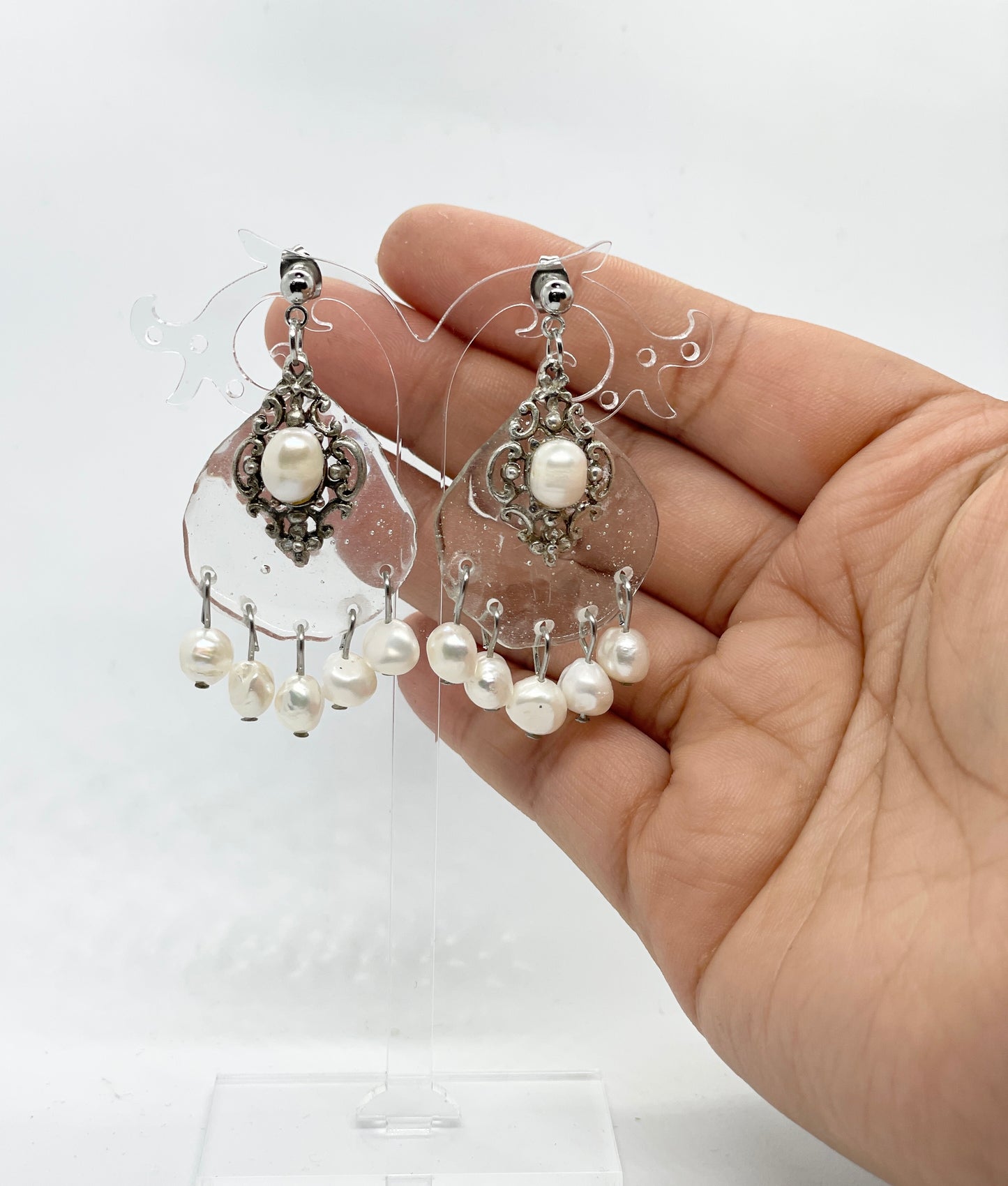 Upcycled Mini Chandelier Earrings