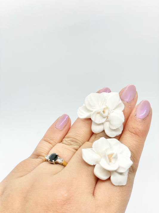 Bloom Everyday - White Orchid Stud Earrings